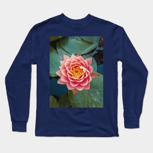 pink water lily Long Sleeve T-Shirt